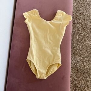 Little girl size I capezio pale yellow leotard